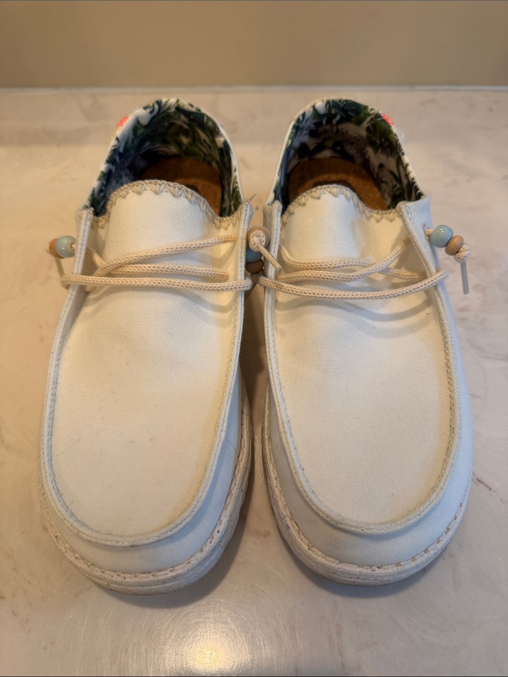 Hey Dude Kids Slip-On Moccasins in Cream